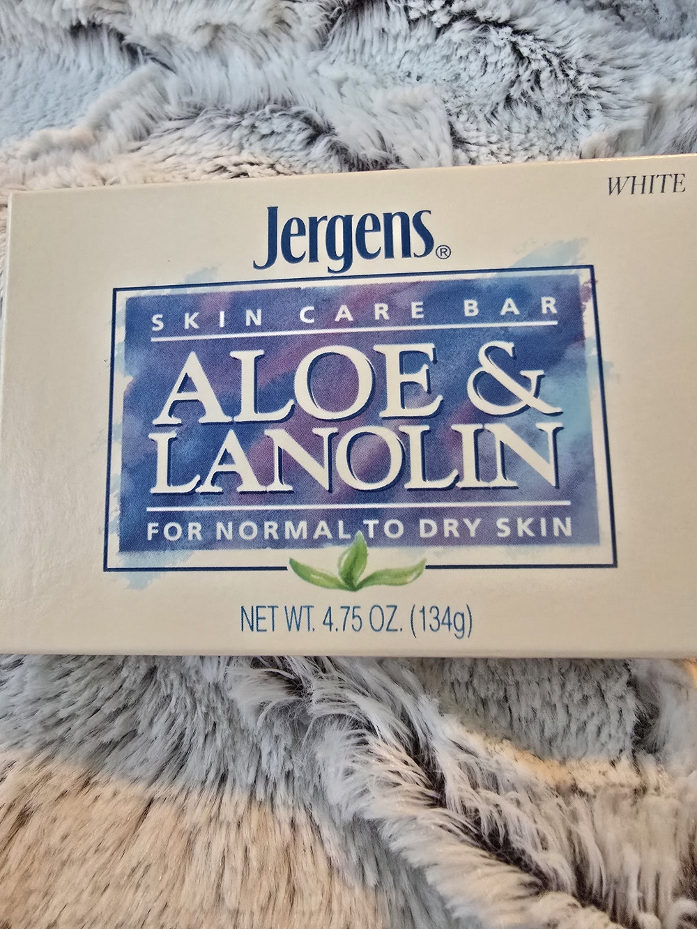 Vintage Jergens Aloe & Lanolin Skin Care Bar - White 1993 Sealed New Old Stock